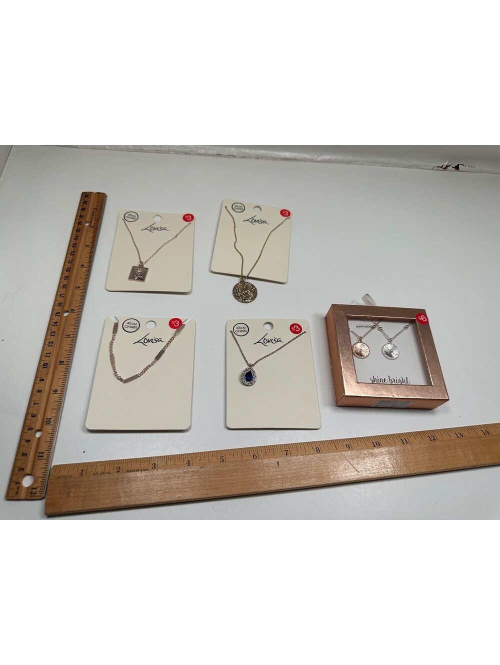 Lovisa Costume Jewelry Lot Necklace Gold Tone Rose Gold Tone Silver Tone